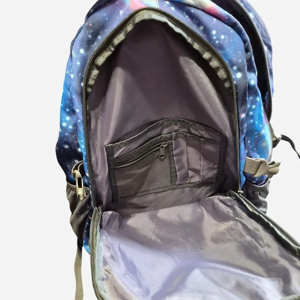 Galaxy Print Multi-Compartment Tech Backpack